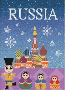 Russia Cross Stitch Pattern PDF Only