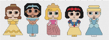 Cute Disney Princesses PDF Cross Stitch Pattern