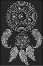 Blackwork Embroidery Dreamcatcher PDF pattern