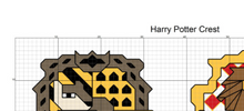 Harry Potter Hogwarts House Crest Cross Stitch Pattern PDF ONLY