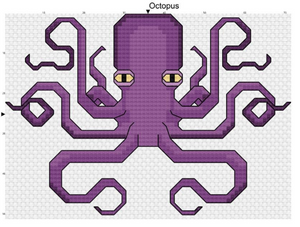 Octopus Cross Stitch Pattern PDF Only