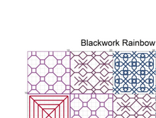 Blackwork Embroidery Rainbow Sampler PDF Only Pattern Chart by Kooky Cross Stitch