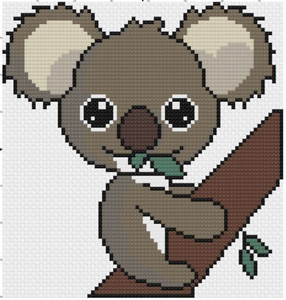 Koala Cross Stitch Pattern - PDF