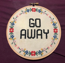 Go Away - Cross Stitch Pattern