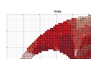 Aries Zodiac Cross Stitch Pattern