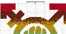 Intersectional Feminism Symbol Cross Stitch Pattern PDF in Rainbow