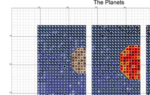 The 9 Planets Cross Stitch Cross Stitch Pattern