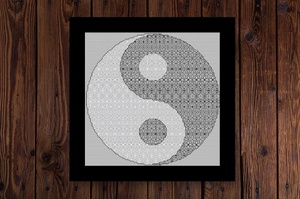 Yin Yang Blackwork Pattern PDF Only - 3 different formats