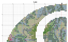 Leo Zodiac Cross Stitch Pattern – PDF