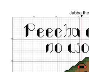 Jabba The Hutt Cross Stitch Pattern - PDF