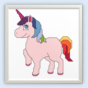 Rainbow Unicorn Cross Stitch PDF ony pattern