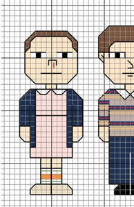 Stranger Things PDF Cross Stitch Pattern with Eleven