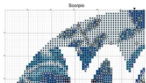 Scorpio Zodiac Cross Stitch Pattern – PDF Only