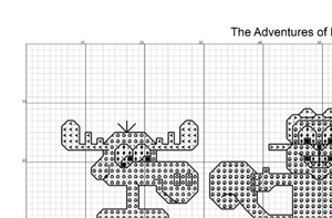 The Adventures of Rocky and Bullwinkle Cross Stitch Chart - PDF Only