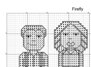 Firefly Cross Stitch PDF pattern - Shiny!