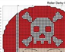 Roller Derby Girl Cross Stitch Pattern