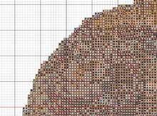 Large Snail Cross Stitch Pattern - PDF