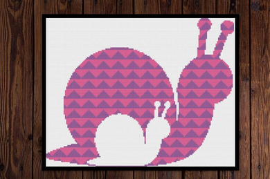 Geometric Snail Cross Stitch Pattern/Chart PDF