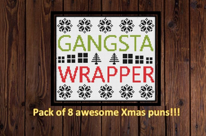 Christmas puns PDF cross stitch pack