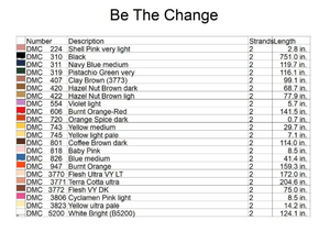 Be The Change PDF Only Cross Stitch Pattern