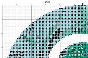 Libra Zodiac Cross Stitch Pattern – PDF