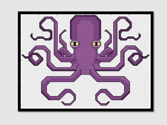 Octopus Cross Stitch Pattern PDF Only